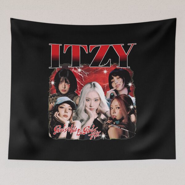 Item preview, ITZY Grupo femenino de K-pop retro vintage designed and sold by RyanDod9786210.