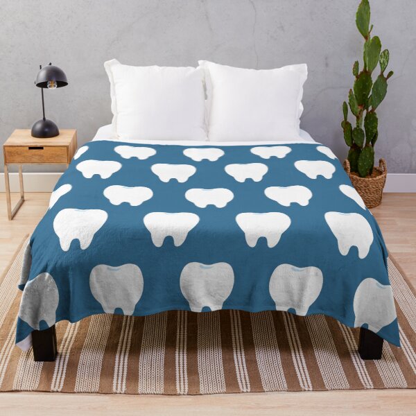 Item preview, Simple White Tooth with Blue Pattern – Clean & Cute Design designed and sold by OEKAKIYASAN.