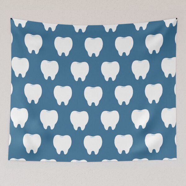 Item preview, Simple White Tooth with Blue Pattern – Clean & Cute Design designed and sold by OEKAKIYASAN.