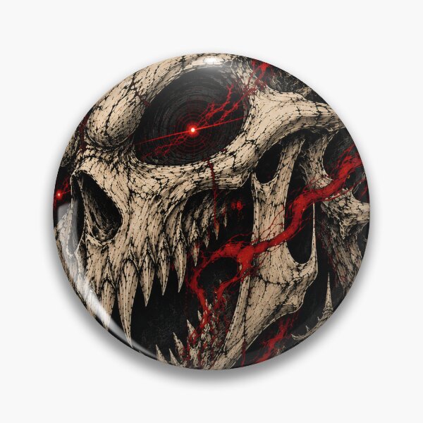 Item preview, Dark Japanese Horned Skull and Pagoda Ink Art designed and sold by MouradStudio.