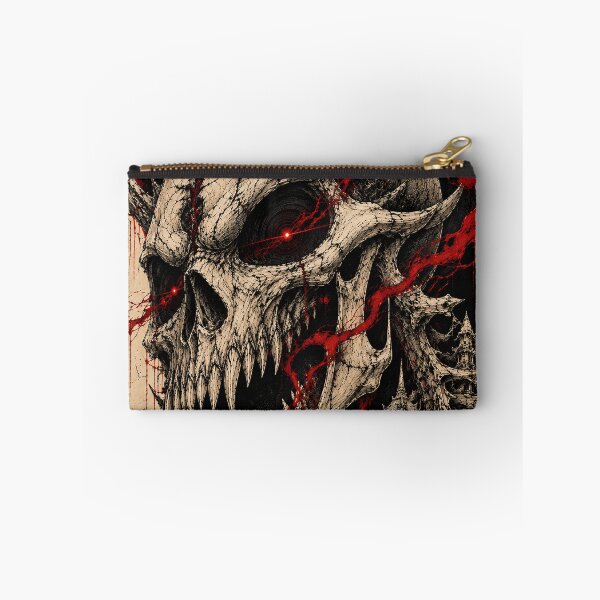 Item preview, Dark Japanese Horned Skull and Pagoda Ink Art designed and sold by MouradStudio.