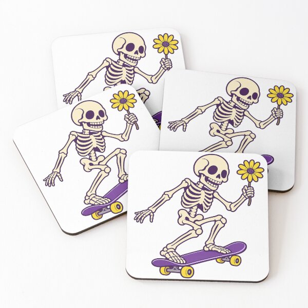 Item preview, Skeleton Skateboarding With A Flower designed and sold by S06PMarketing.