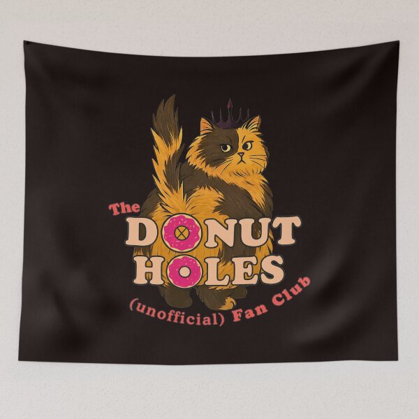 Item preview, Fluffy Cat with Crown The DONUT HOLES Fan Club designed and sold by findOutDraw.
