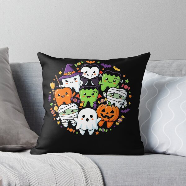 Item preview, Cute Spooky Halloween Characters Circle Teeth designed and sold by MizoX7.