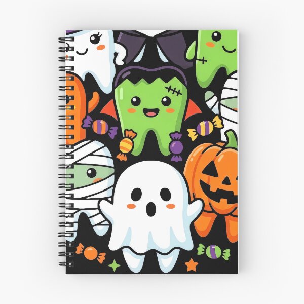 Item preview, Cute Spooky Halloween Characters Circle Teeth designed and sold by MizoX7.