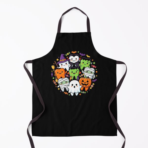 Item preview, Cute Spooky Halloween Characters Circle Teeth designed and sold by MizoX7.