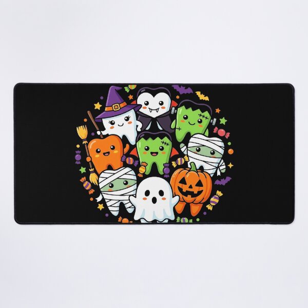 Item preview, Cute Spooky Halloween Characters Circle Teeth designed and sold by MizoX7.