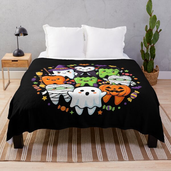 Item preview, Cute Spooky Halloween Characters Circle Teeth designed and sold by MizoX7.