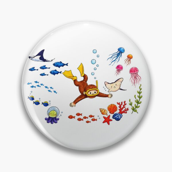 Item preview, Curious George Shirt, Underwater Monkey Graphic designed and sold by art-jendi.