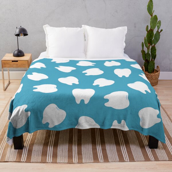 Item preview, Simple White Tooth with Light Blue Pattern – Clean & Cute Design designed and sold by OEKAKIYASAN.