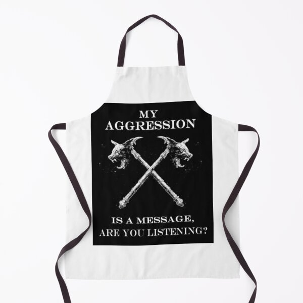 Item preview, My Aggression Is A Message Crossed Axes Wolf designed and sold by Behlobliss.