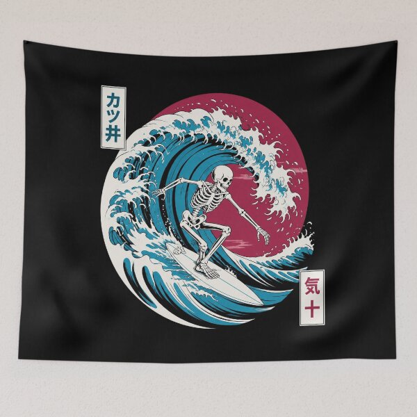 Item preview, Skeleton Surfer Wave designed and sold by CheyanneBlake.