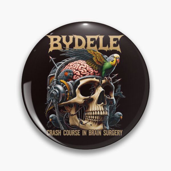 Item preview, BUDGIE Crash Course Brain Surgery Skull Bird Art designed and sold by findOutDraw.