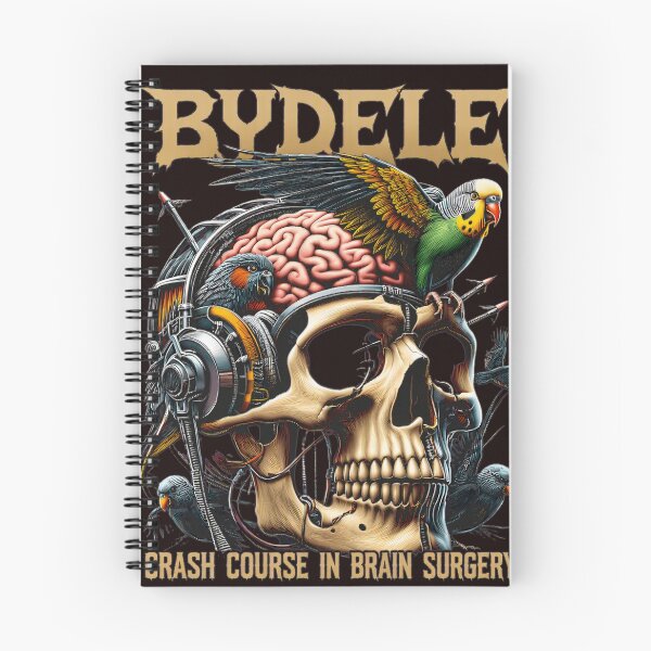 Item preview, BUDGIE Crash Course Brain Surgery Skull Bird Art designed and sold by findOutDraw.