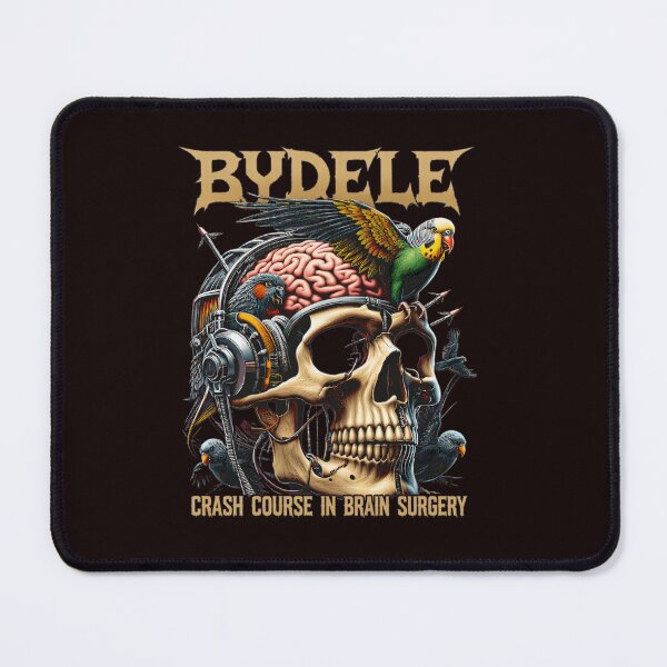 Item preview, BUDGIE Crash Course Brain Surgery Skull Bird Art designed and sold by findOutDraw.