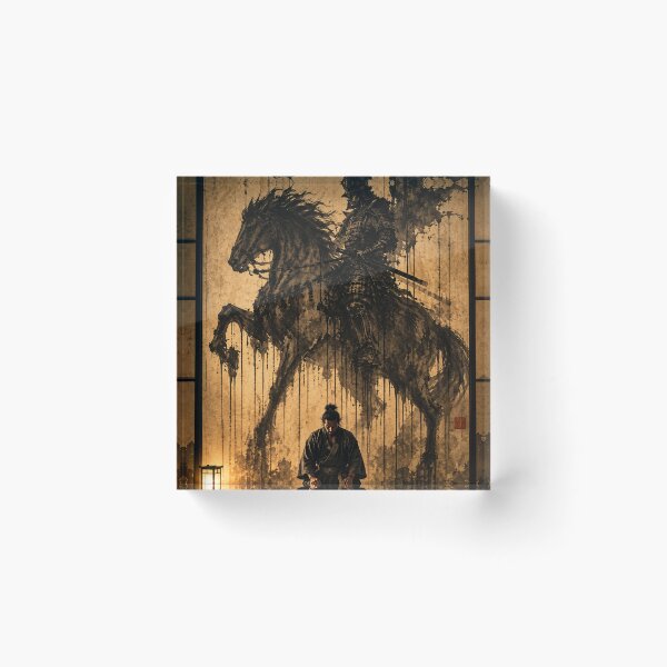 Item preview, Kneeling Samurai Before a Warrior Mural designed and sold by MouradStudio.