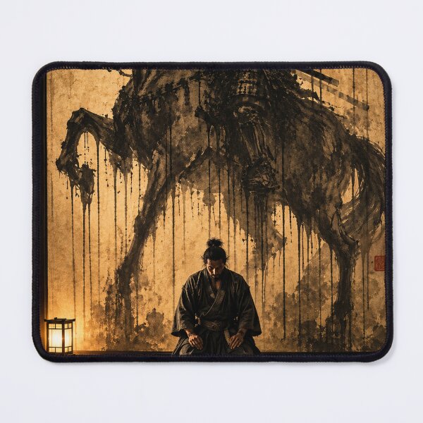 Item preview, Kneeling Samurai Before a Warrior Mural designed and sold by MouradStudio.