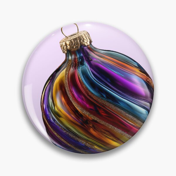 Item preview, Vibrant Colorful Swirl Glass Christmas Ornament designed and sold by colorful-white.