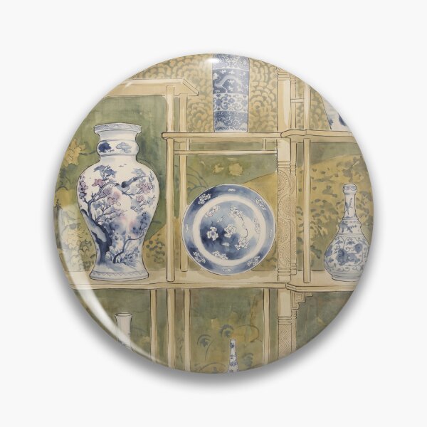 Item preview, Chinoiserie Blue White Vase Cabinet designed and sold by Fani*.