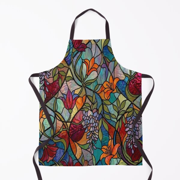 Item preview, Art Nouveau Floral Stained Glass Window Pattern designed and sold by Maddie4Real.