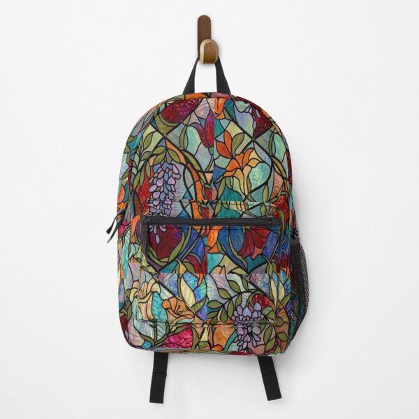 Item preview, Art Nouveau Floral Stained Glass Window Pattern designed and sold by Maddie4Real.