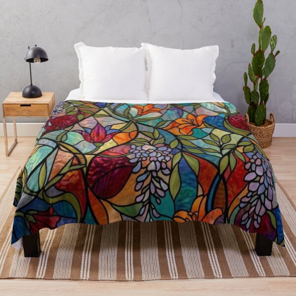 Item preview, Art Nouveau Floral Stained Glass Window Pattern designed and sold by Maddie4Real.