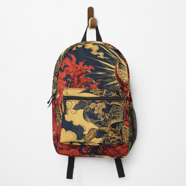 Item preview, Gold Armored Samurai Battling a Red Oni designed and sold by MouradStudio.