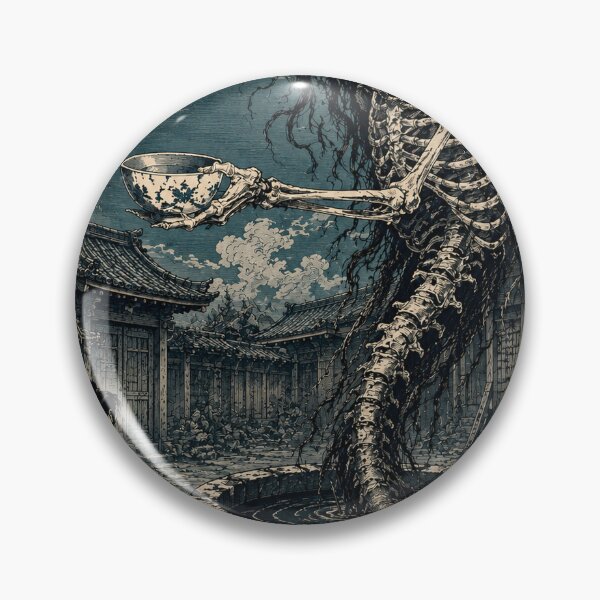 Item preview, Giant Skeleton at a Moonlit Japanese Well designed and sold by MouradStudio.