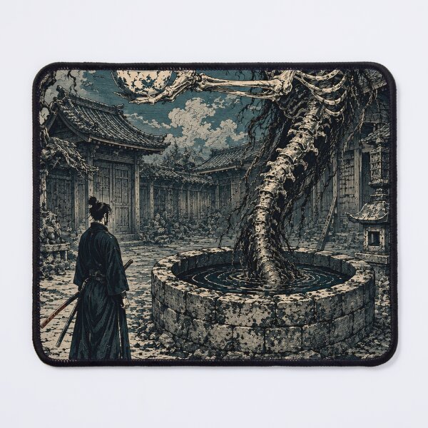 Item preview, Giant Skeleton at a Moonlit Japanese Well designed and sold by MouradStudio.