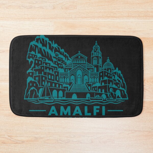 Item preview, Amalfi Italy Line Art Coastline Poster designed and sold by CMYKStudio.