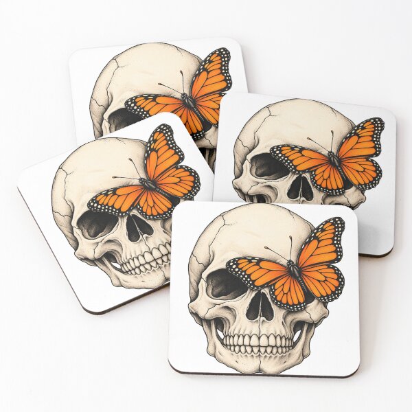 Item preview, Skull With A Butterfly Eye Graphic designed and sold by S06PMarketing.