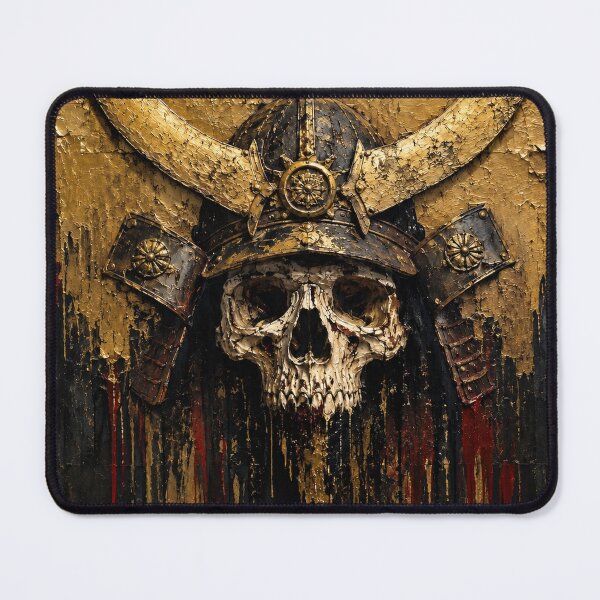 Item preview, Gold Crescent Samurai Helmet and Skull designed and sold by MouradStudio.