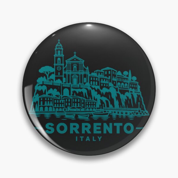 Item preview, Sorrento Italy Line Art Skyline Poster designed and sold by CMYKStudio.