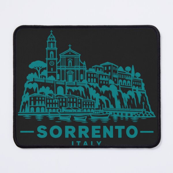 Item preview, Sorrento Italy Line Art Skyline Poster designed and sold by CMYKStudio.