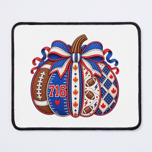 Item preview, Buffalo 716 Football Coquette Pumpkin Red White Blue Fall designed and sold by YAWO-PAE.