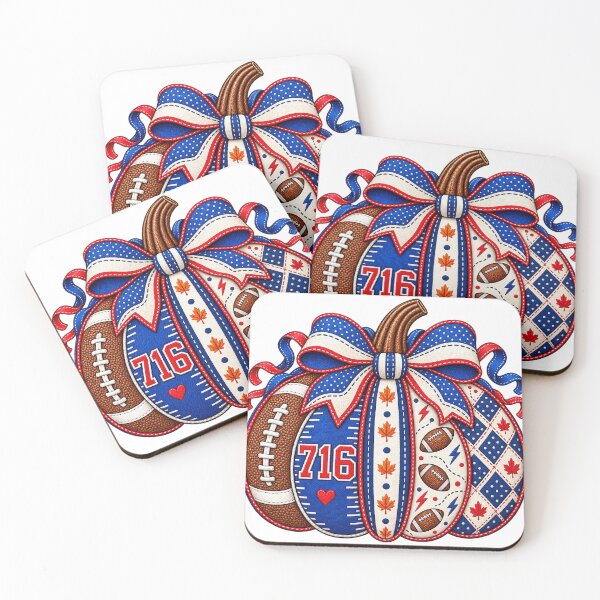 Item preview, Buffalo 716 Football Coquette Pumpkin Red White Blue Fall designed and sold by YAWO-PAE.