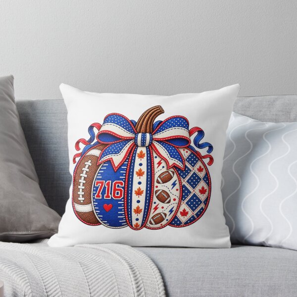 Item preview, Buffalo 716 Football Coquette Pumpkin Red White Blue Fall designed and sold by YAWO-PAE.