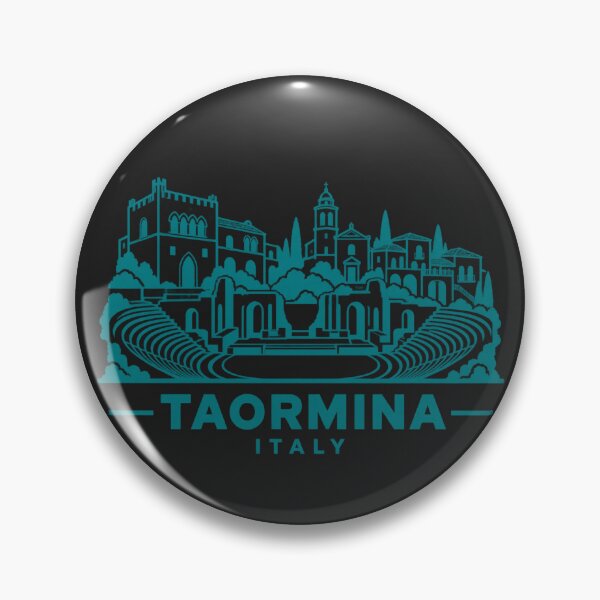Item preview, Taormina Sicily Italy Line Art Landmark Poster designed and sold by CMYKStudio.