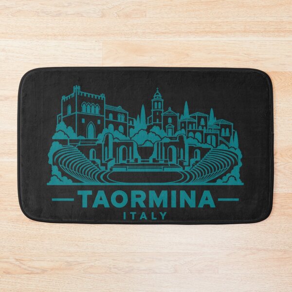 Item preview, Taormina Sicily Italy Line Art Landmark Poster designed and sold by CMYKStudio.