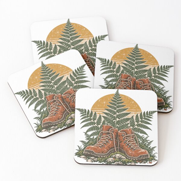 Item preview, Retro Hiking Boots And Fern Graphic designed and sold by S06PMarketing.