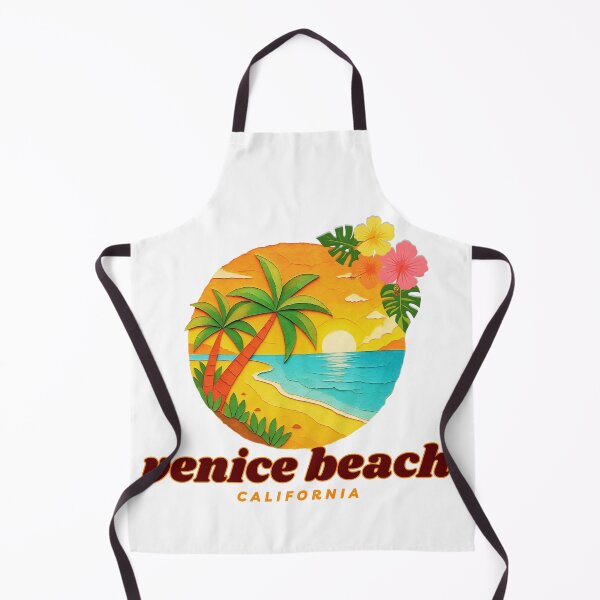 Item preview, Venice Beach California Sunset Retro Paper Cut Style Palm Trees Design designed and sold by DonnaRaine.