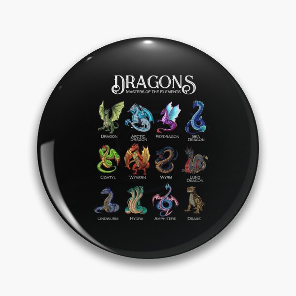 Item preview, Dragon Types Masters of the Elements Fantasy Creature Chart designed and sold by Ostericaimusa.