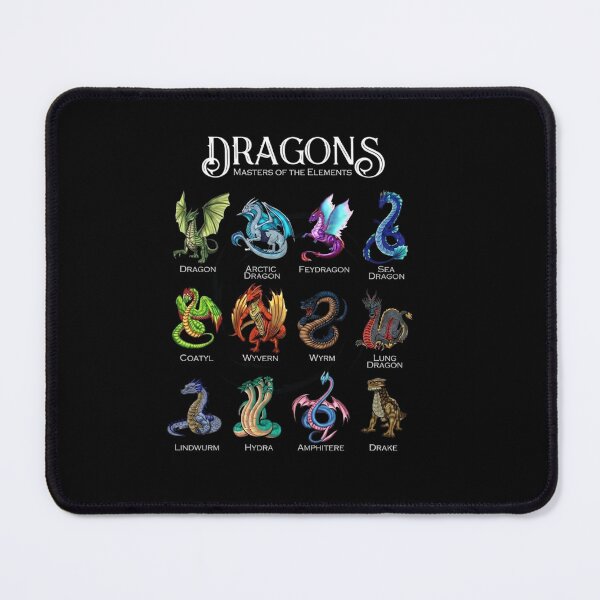 Item preview, Dragon Types Masters of the Elements Fantasy Creature Chart designed and sold by Ostericaimusa.