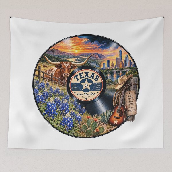 Item preview, Texas Vinyl Record designed and sold by Whimspired By Paxx.