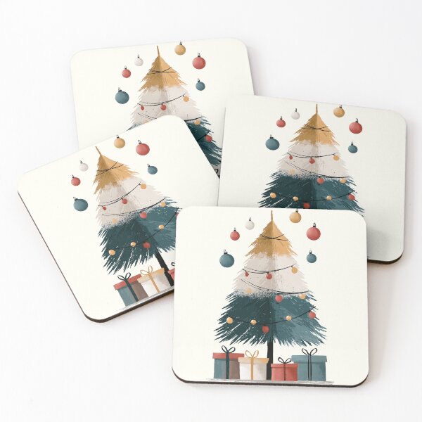 Item preview, Cozy Rustic Christmas Tree and Presents Illustration designed and sold by colorful-white.