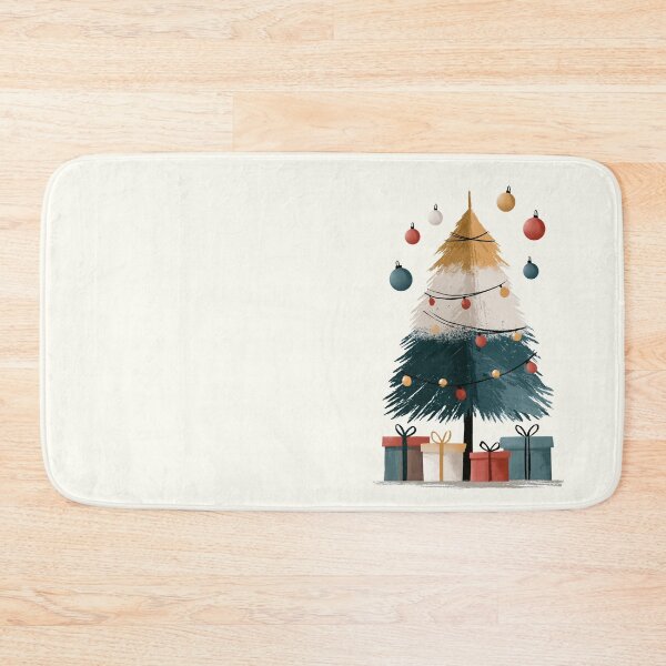 Item preview, Cozy Rustic Christmas Tree and Presents Illustration designed and sold by colorful-white.