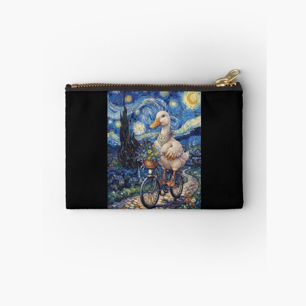 Item preview, Duck Biking Bike Starry Night Van Gogh Art Animal Lover designed and sold by dian-rody-crest.