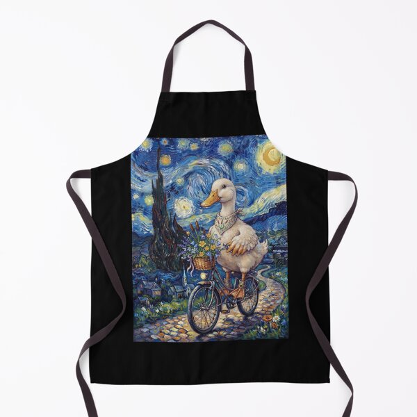 Item preview, Duck Biking Bike Starry Night Van Gogh Art Animal Lover designed and sold by dian-rody-crest.