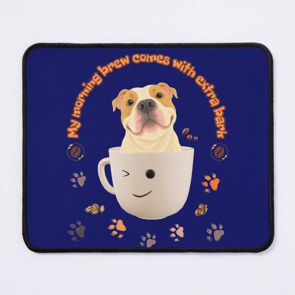 Item preview, My Morning Brew Comes With Extra Bark – Cute Coffee and Dog Lover Art designed and sold by Evelashop.