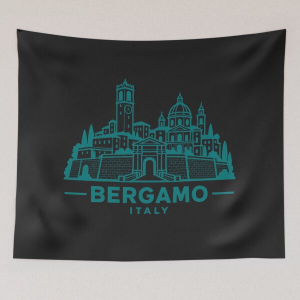 Item preview, Bergamo Italy Line Art Skyline Poster designed and sold by CMYKStudio.